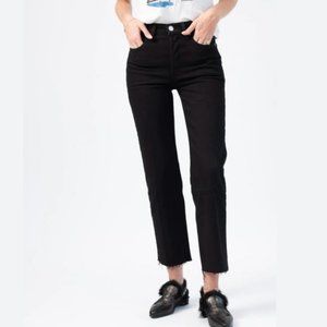 RE/DONE High Rise Stove Pipe In Jet Black Jeans Size 31